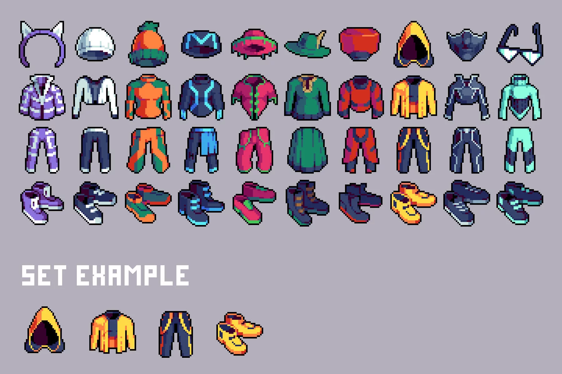 Clothing 32×32 Pixel Icons