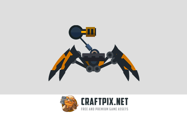 Flat Enemy Game Sprites