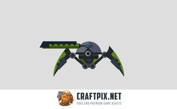 Flat Enemy Game Sprites