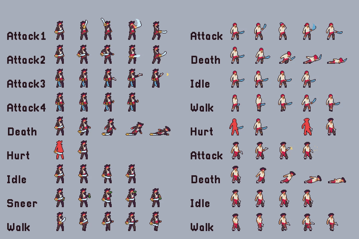 Pirate Invasion Game Assets Pixel Art Pack