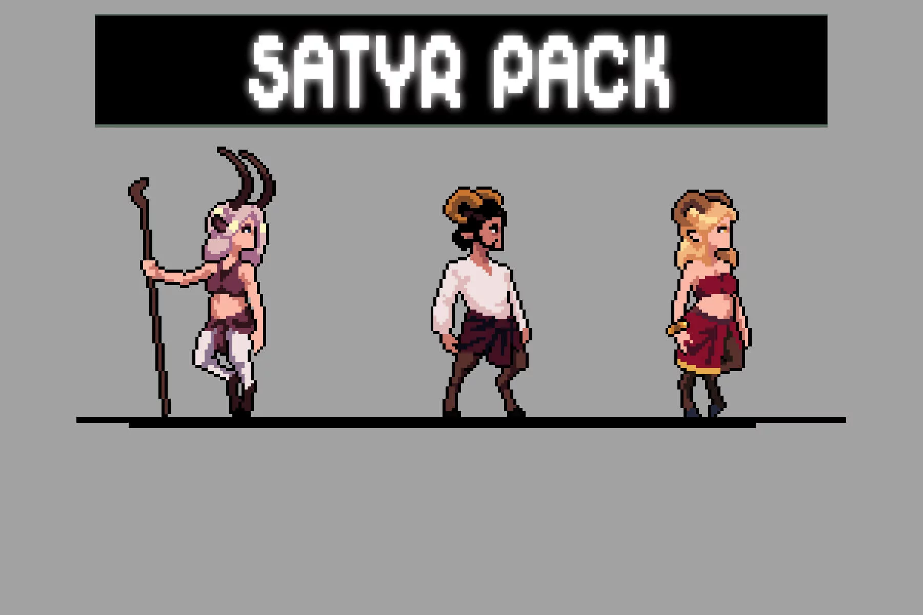 Satyr Sprite Sheet Pixel Art Pack