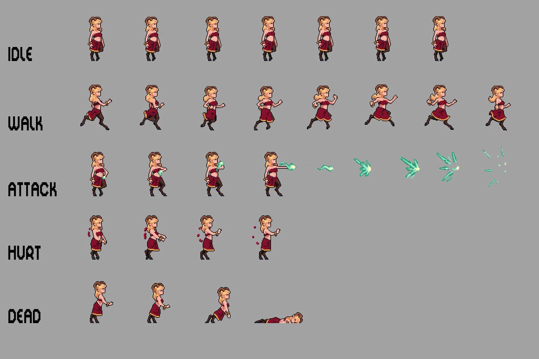 Satyr Sprite Sheet Pixel Art Pack
