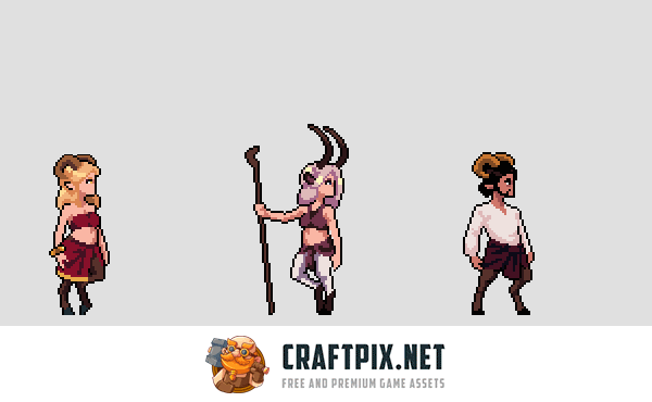 Satyr Sprite Sheet Pixel Art Pack