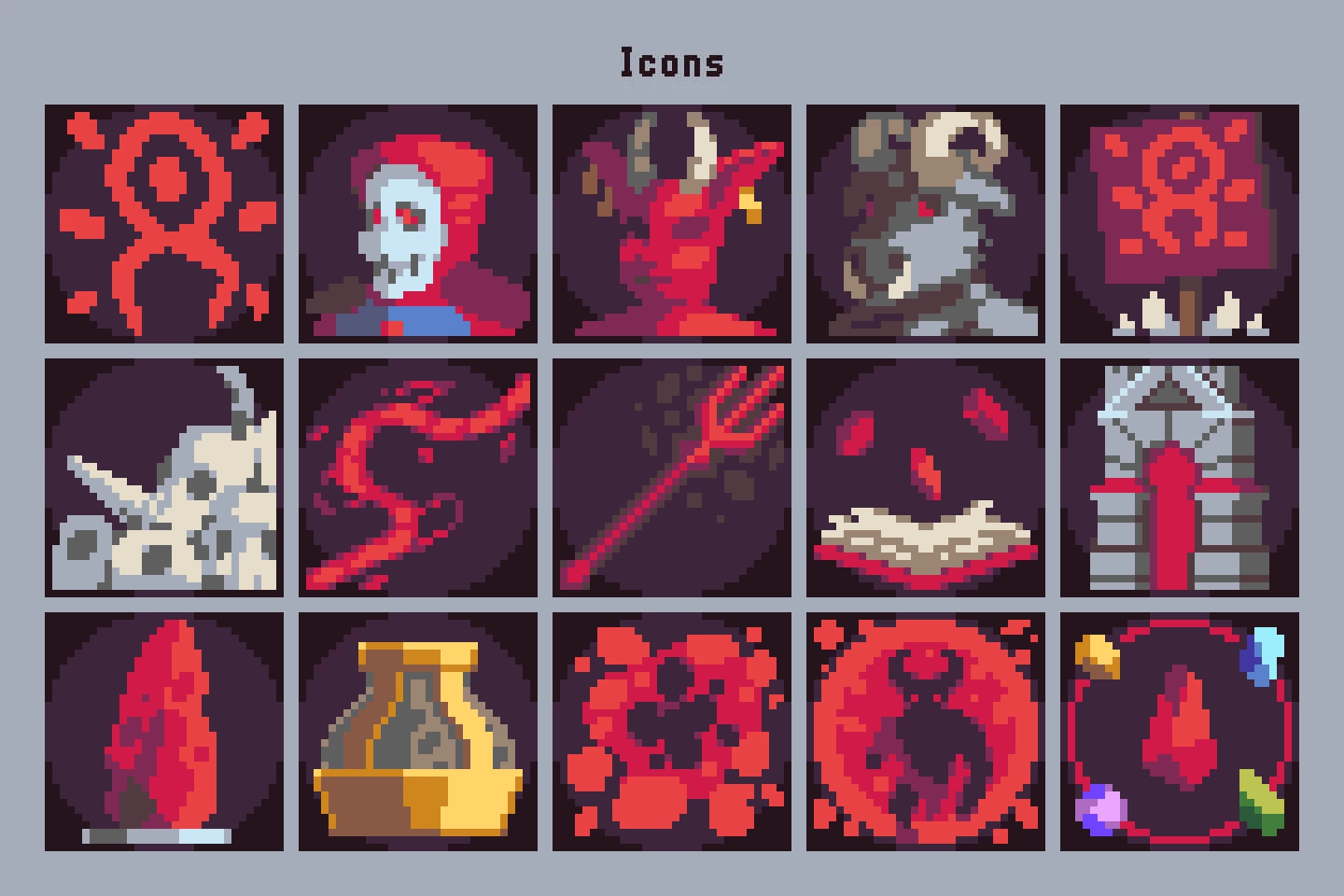 Demon Invasion Pixel Art Game Assets Pack
