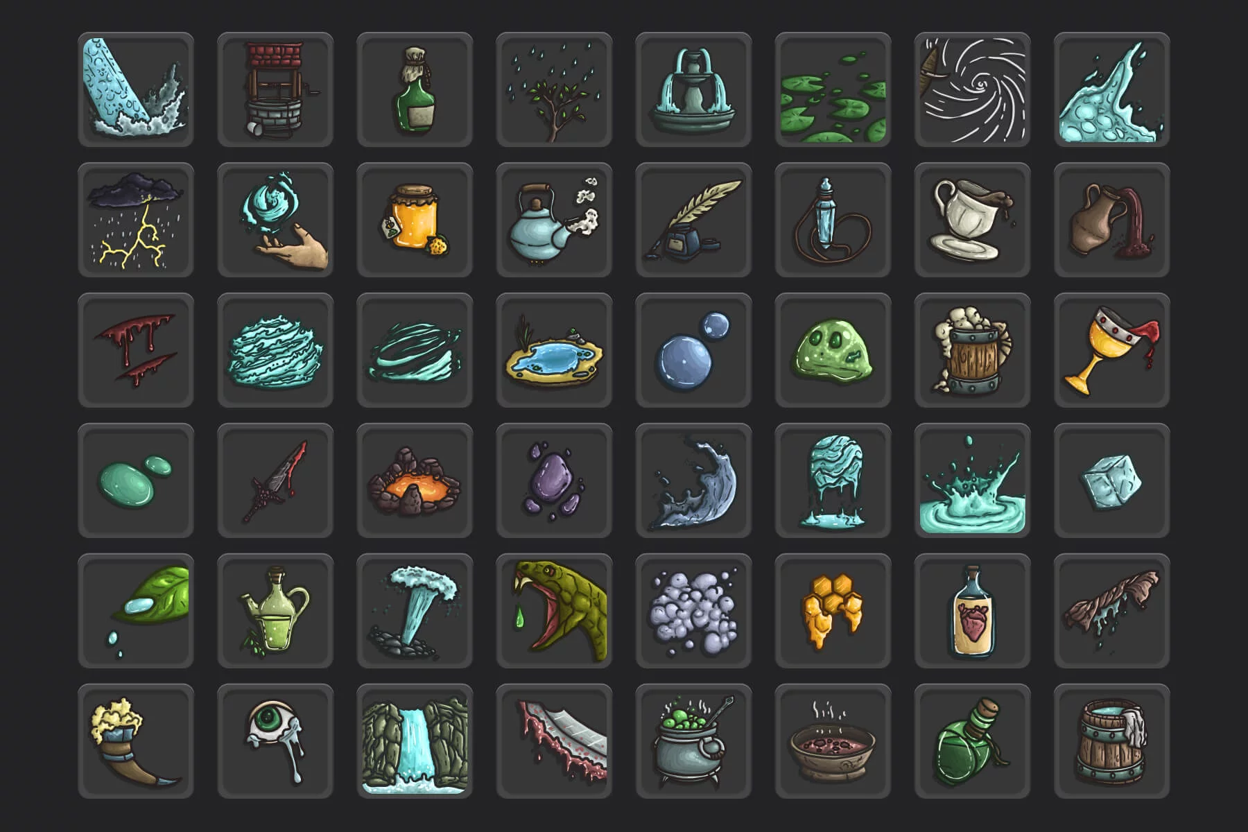 Liquid Loot Vector Game Icons