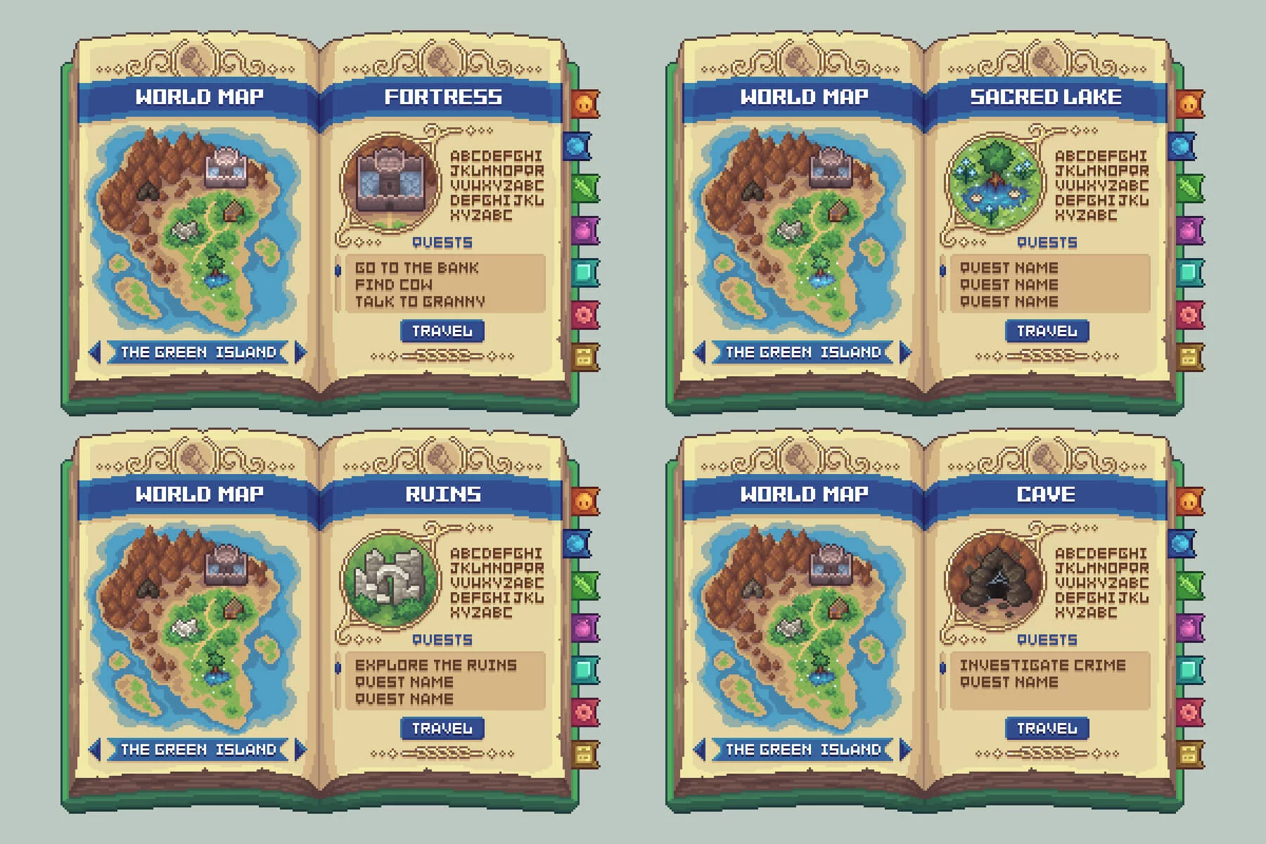 Adventure Fantasy Book Pixel Art