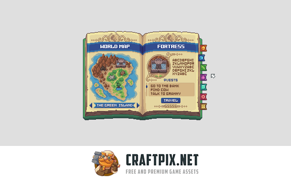 Adventure Fantasy Book Pixel Art
