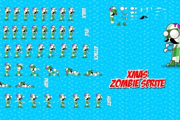 Xmas Zombi Character Sprite