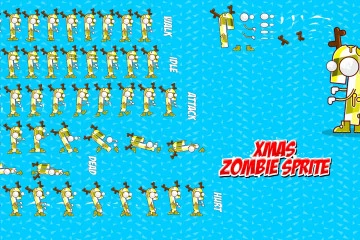 Xmas Zombi Character Sprite