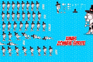 Xmas Zombi Character Sprite
