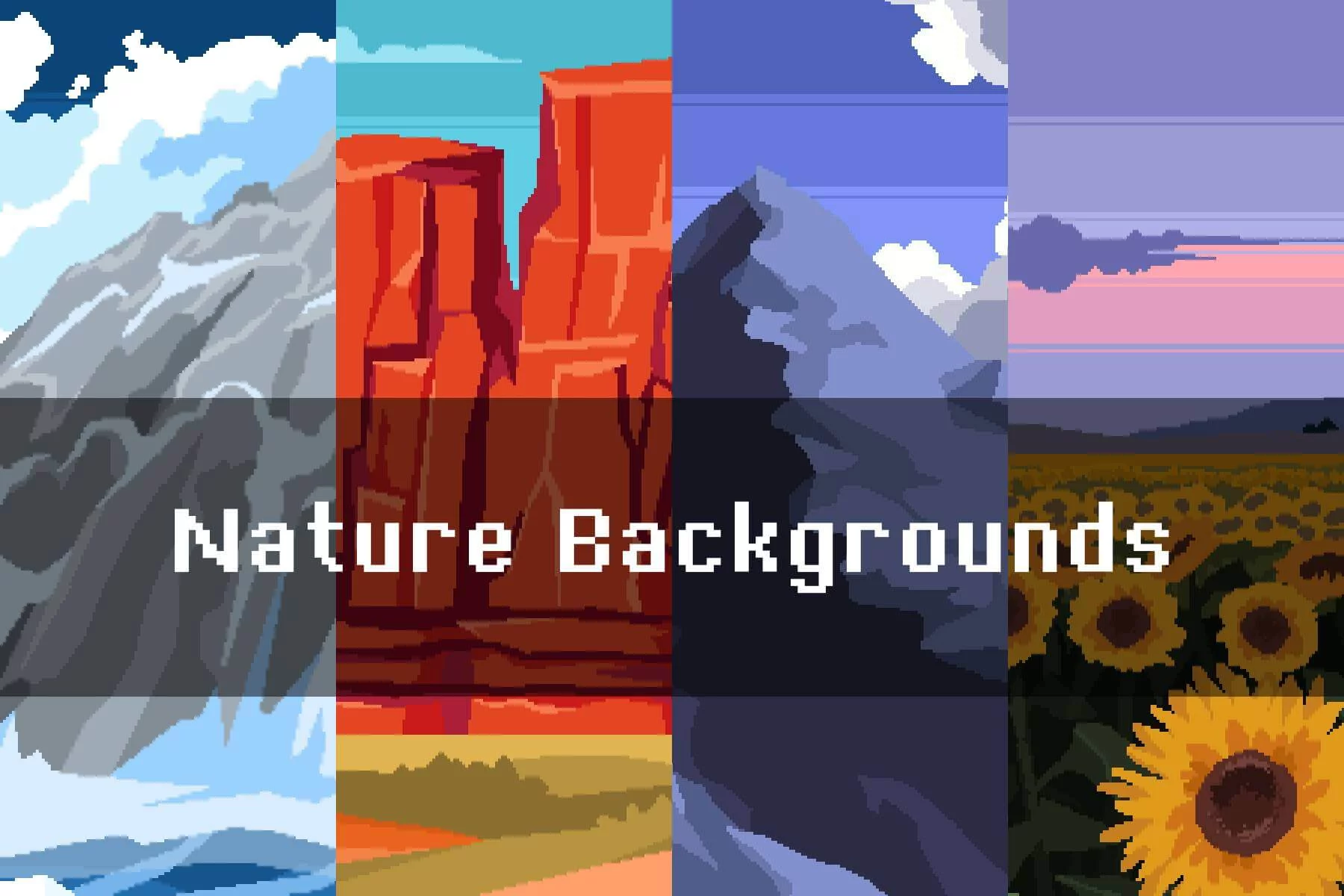 Nature Pixel Backgrounds for Games