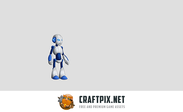2D Robot Character Sprites