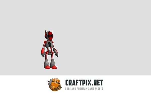 2D Robot Character Sprites