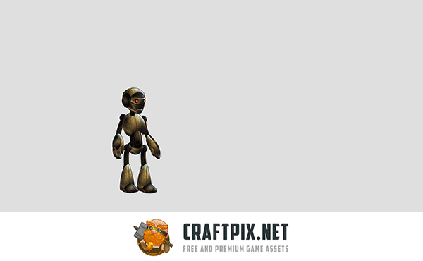 2D Robot Character Sprites