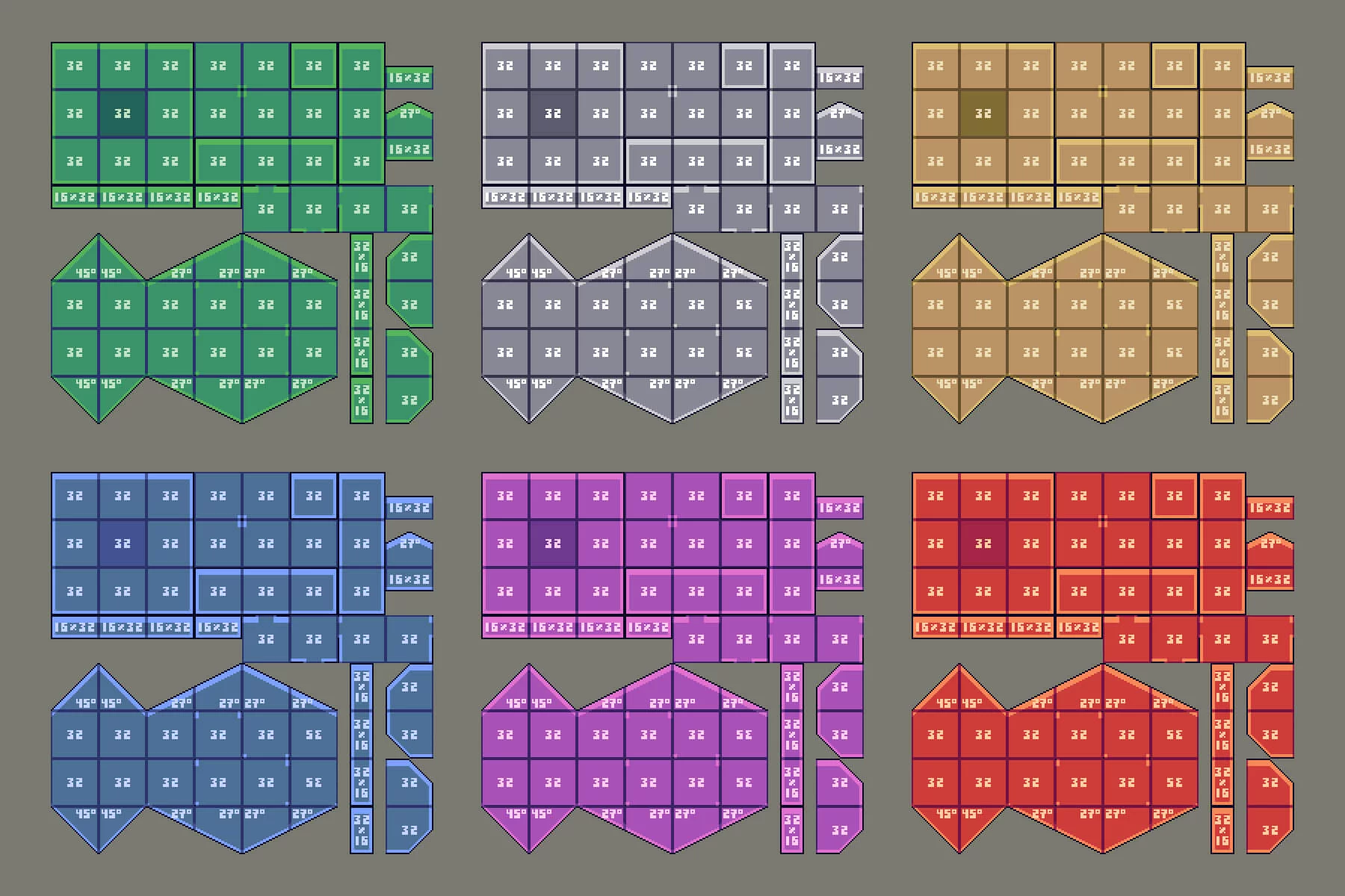 Prototype 2D Platformer 32×32 Pixel Tileset