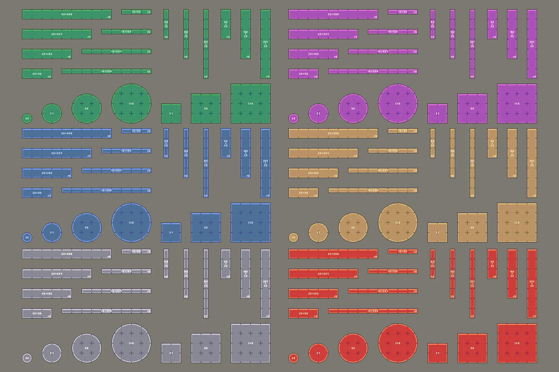 Prototype 2D Platformer 32×32 Pixel Tileset