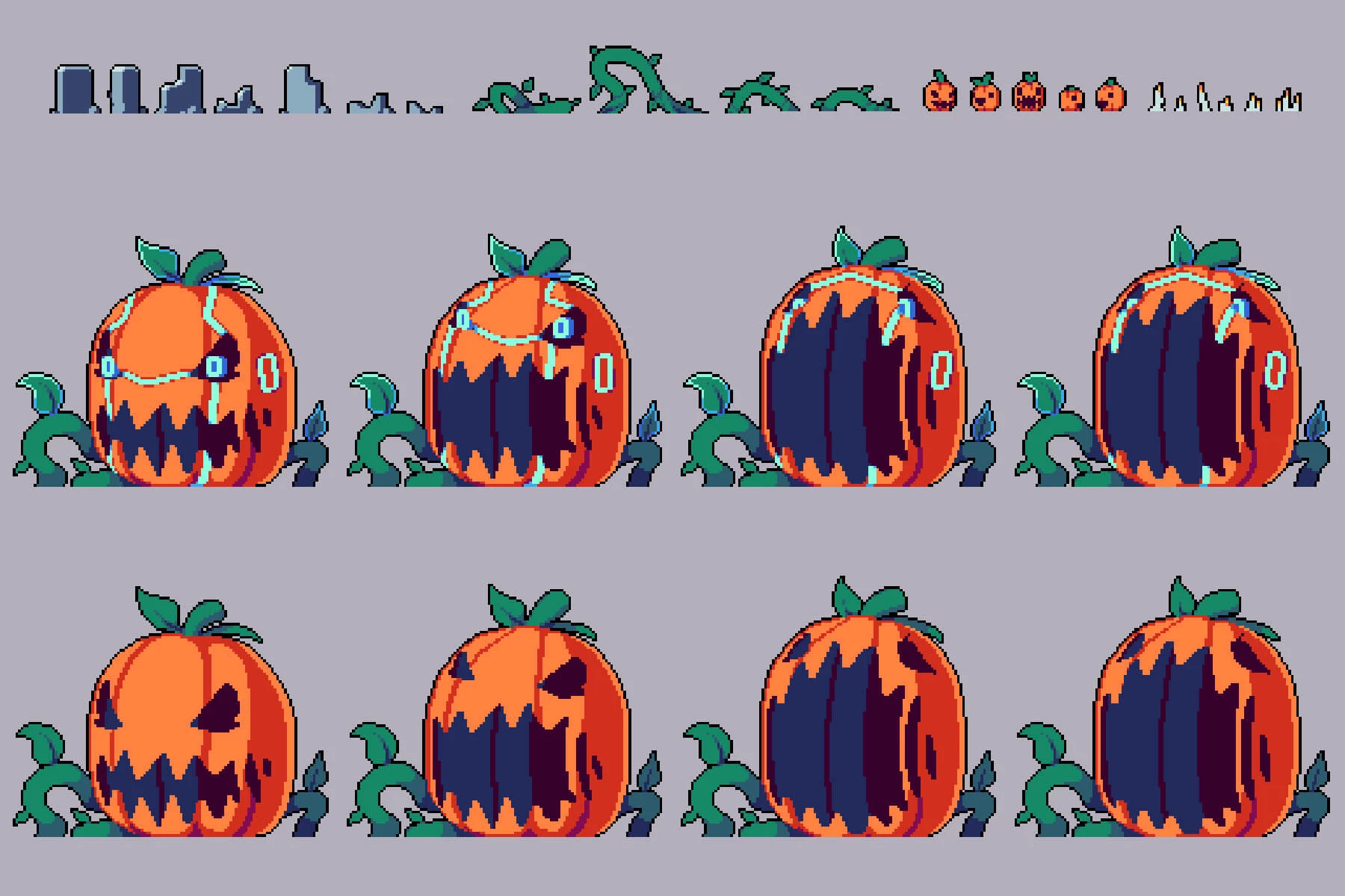 Halloween Character Pixel Art Pack