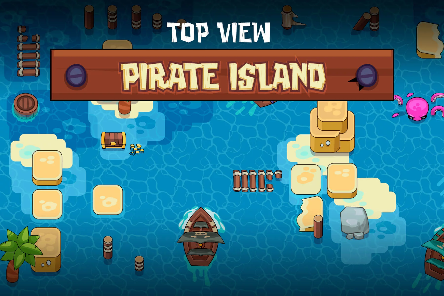 Top View Pirate Topic Game Asset Pack