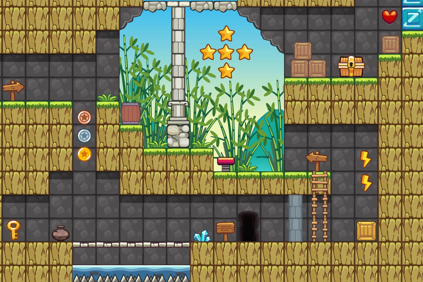 Bamboo Mountain 2D Game Tileset