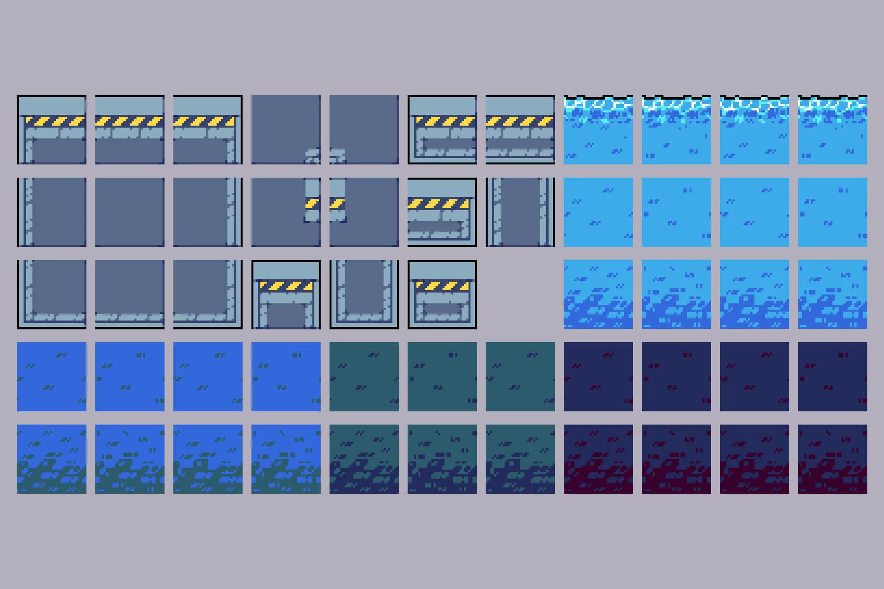 Seaport Tileset 32×32 Pixel Art for Platformer