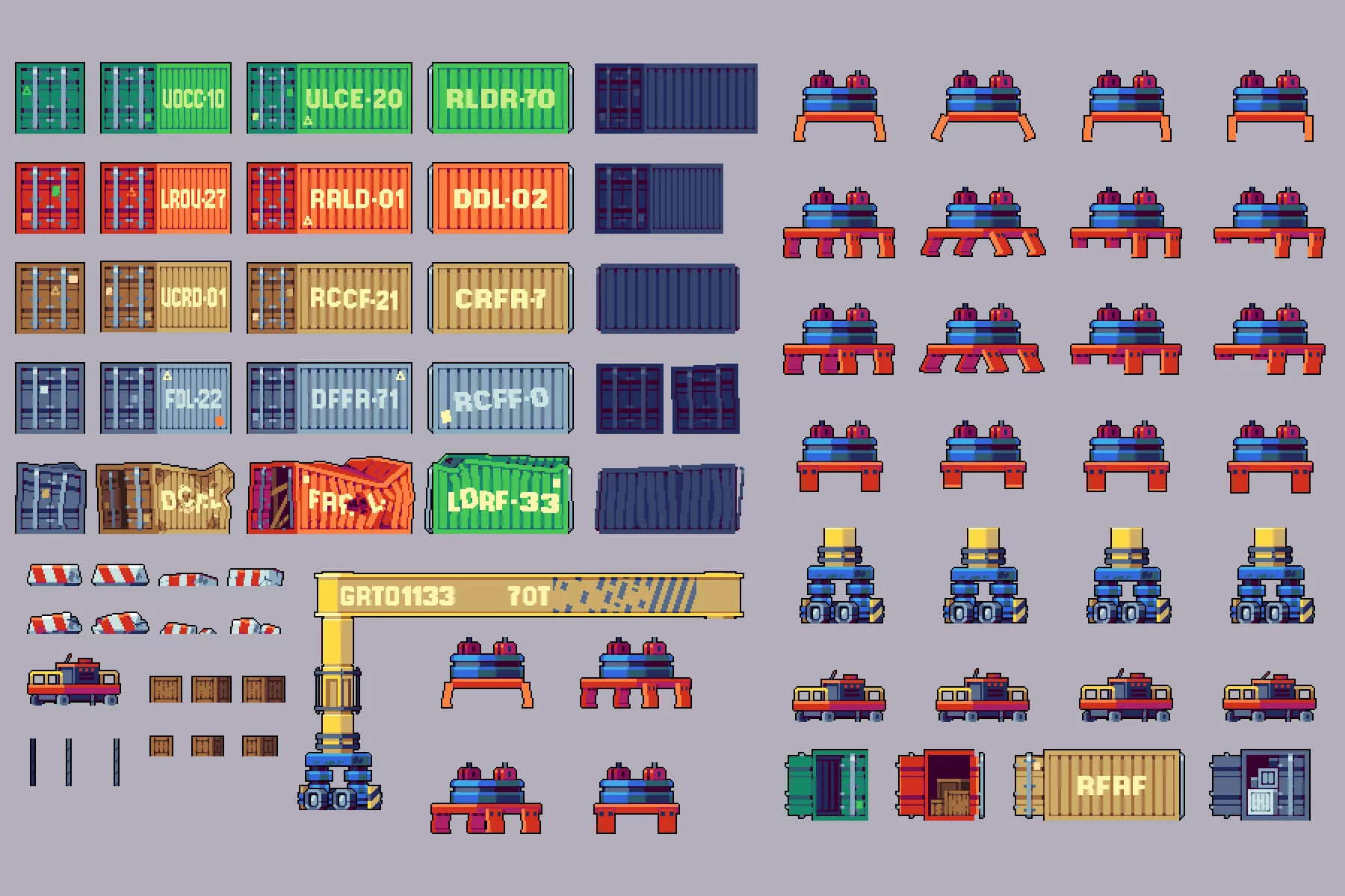 Seaport Tileset 32×32 Pixel Art for Platformer