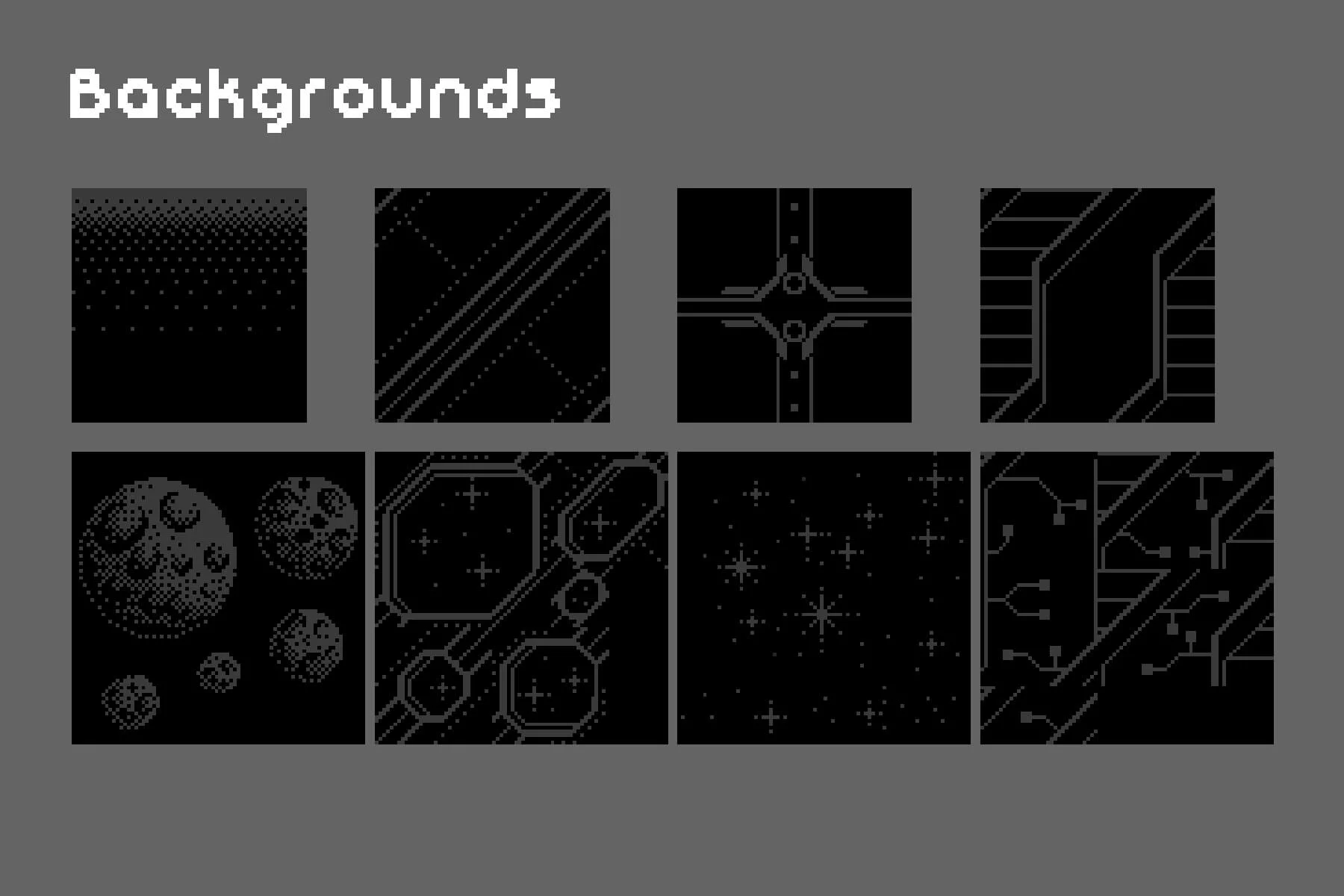 Sci-Fi Platformer 1-Bit Pixel Art Game Kit