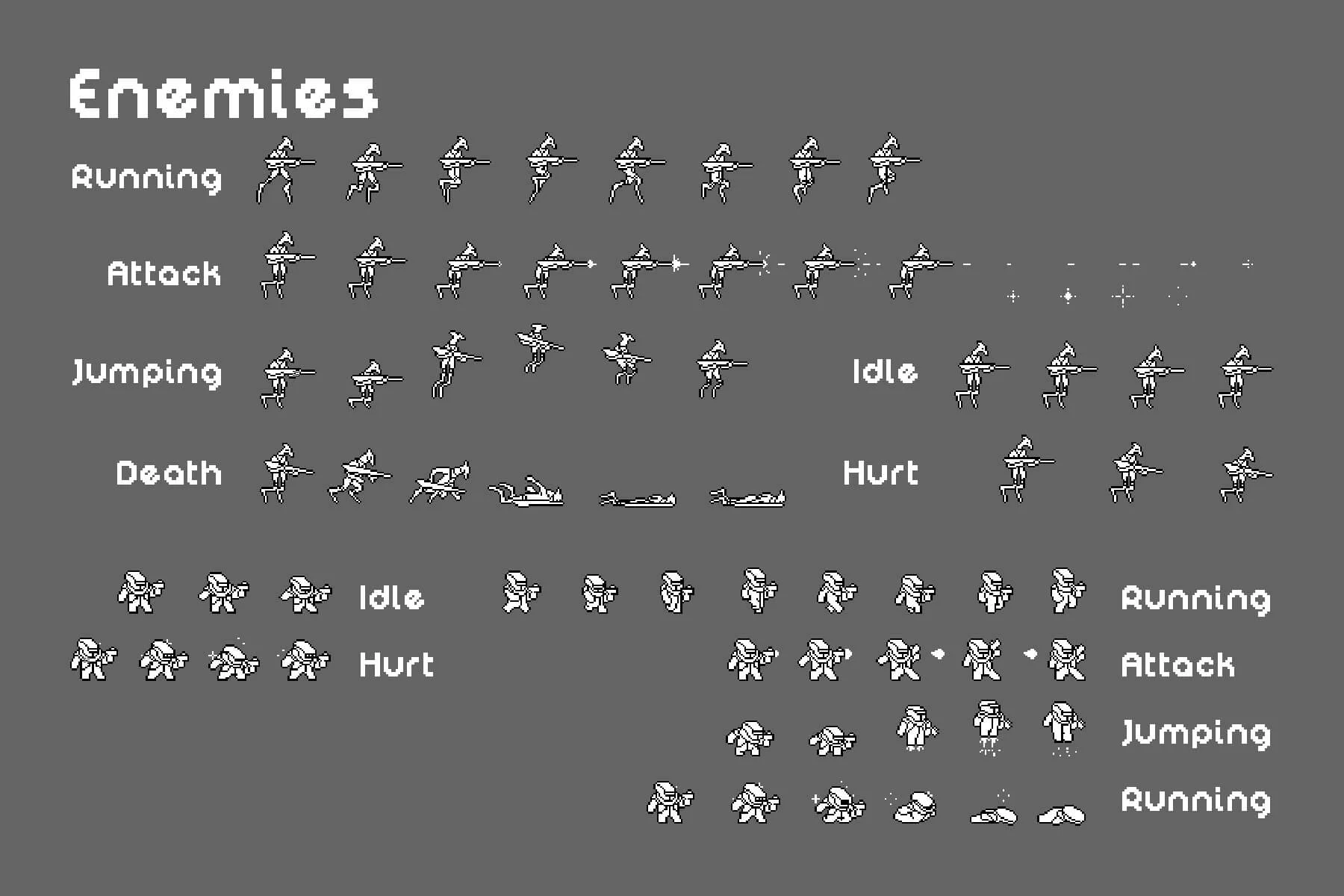 Sci-Fi Platformer 1-Bit Pixel Art Game Kit