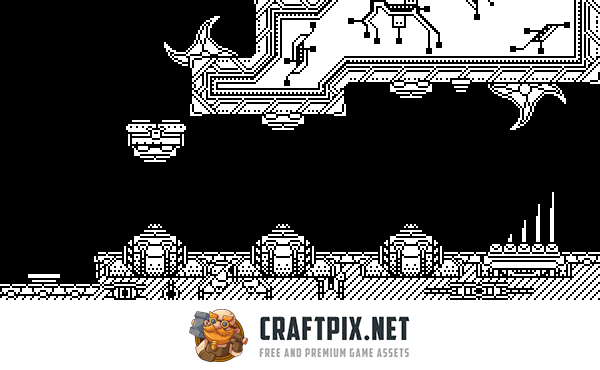 Sci-Fi Platformer 1-Bit Pixel Art Game Kit