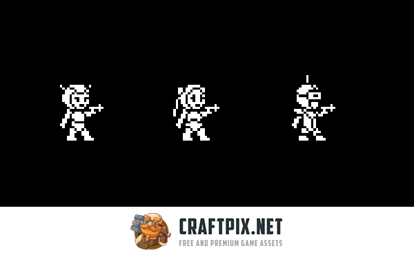 Sci-Fi Platformer 1-Bit Pixel Art Game Kit