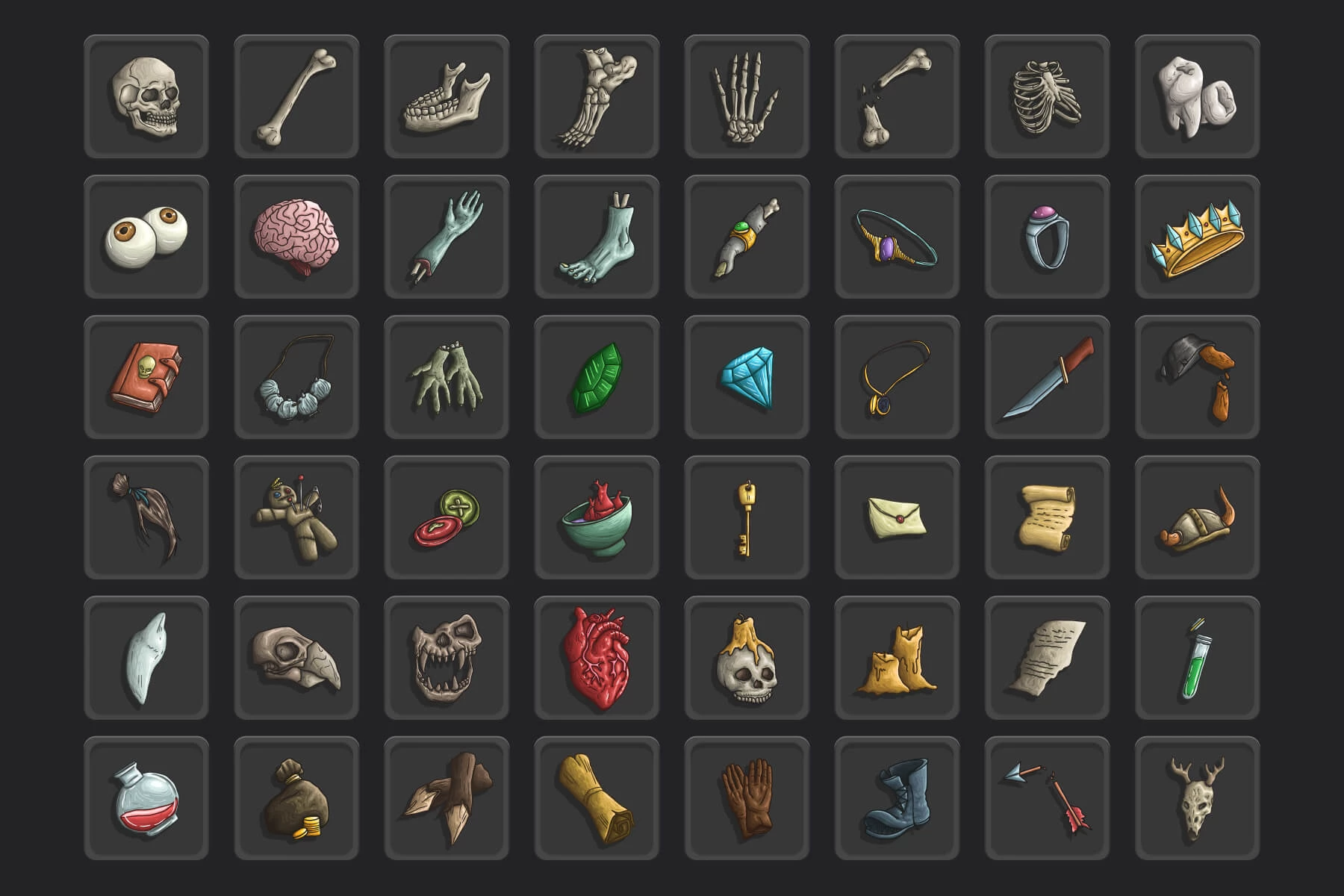Undead Loot Game Icons