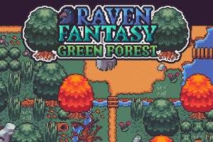 绿色森林俯视像素图块集：RPG地图创作必备素材