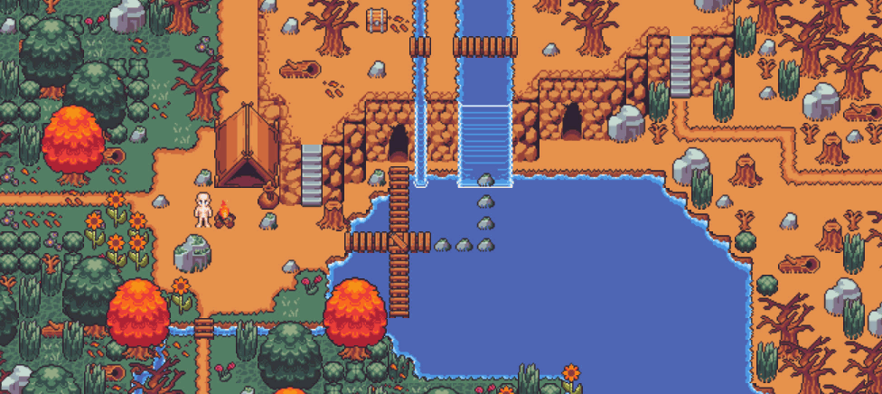 Green Forest Top Down Pixel Art Tileset