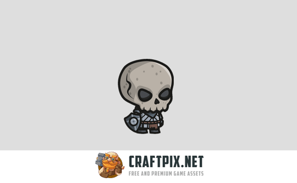 Chibi Skeleton Crusader Character Sprites