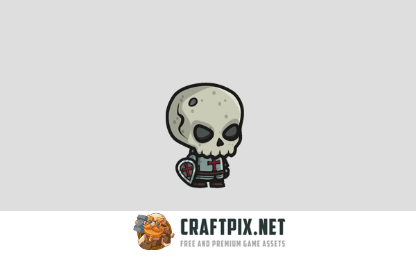 Chibi Skeleton Crusader Character Sprites