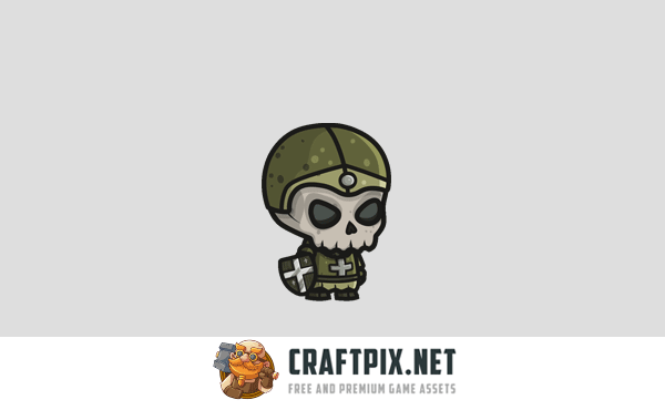 Chibi Skeleton Crusader Character Sprites