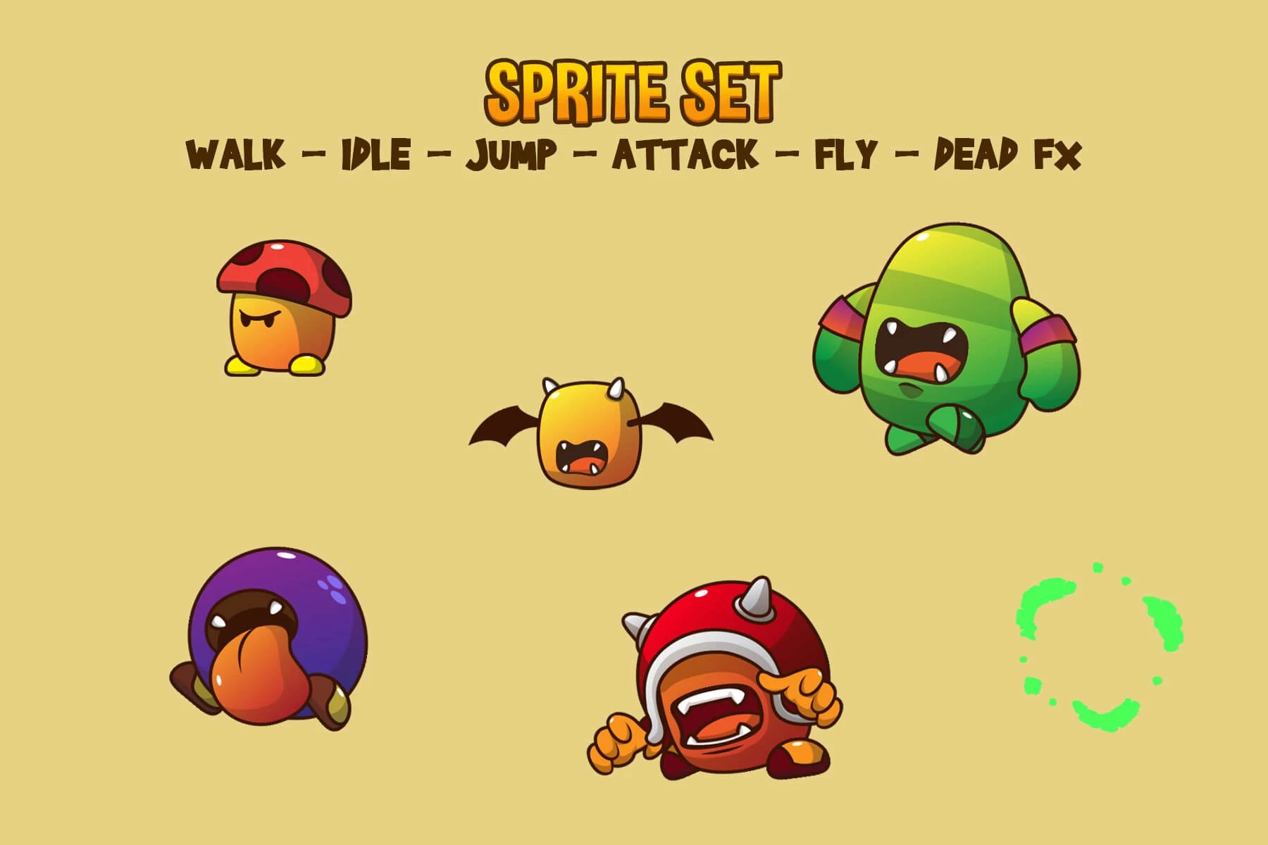 Monster V1 Character Sprites