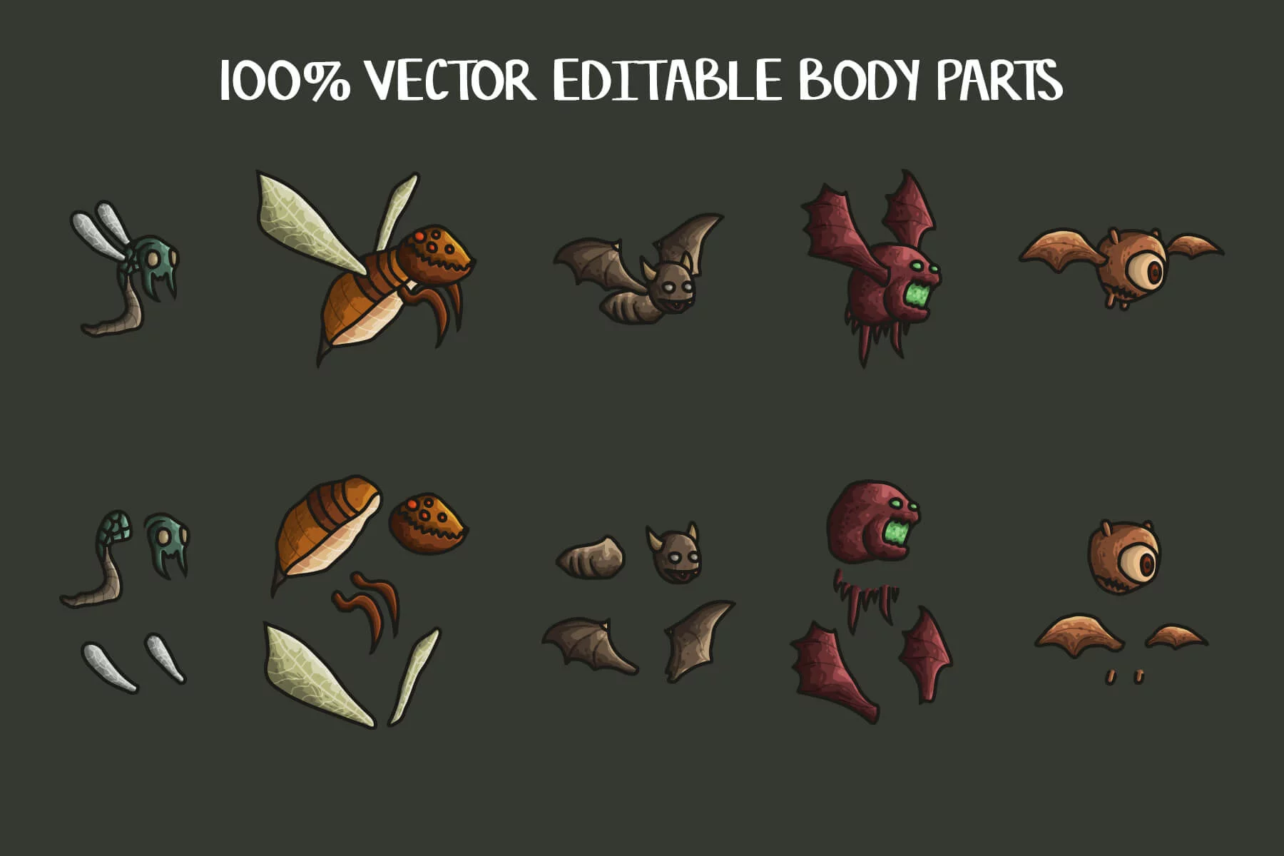 Monster Enemy Sprites for Tower Defense