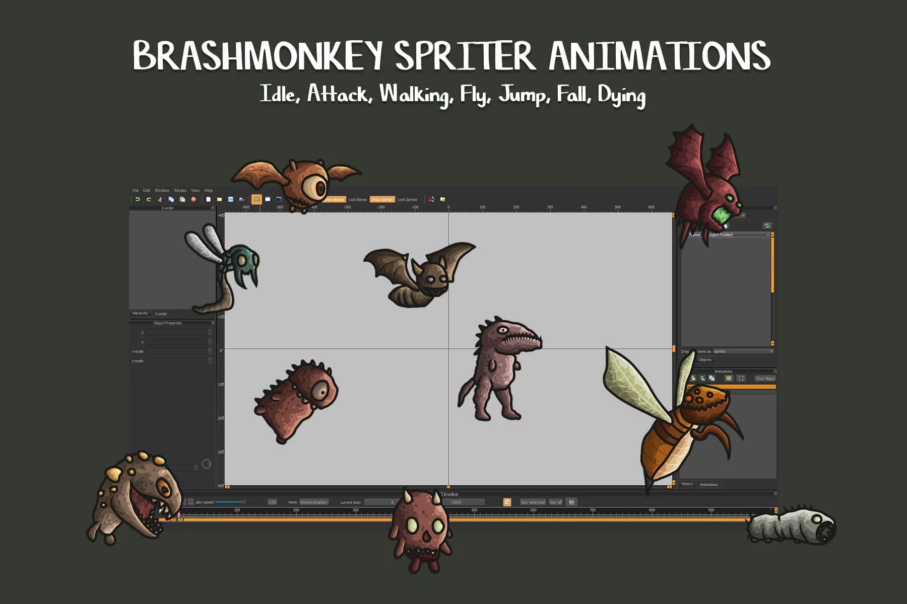 Monster Enemy Sprites for Tower Defense