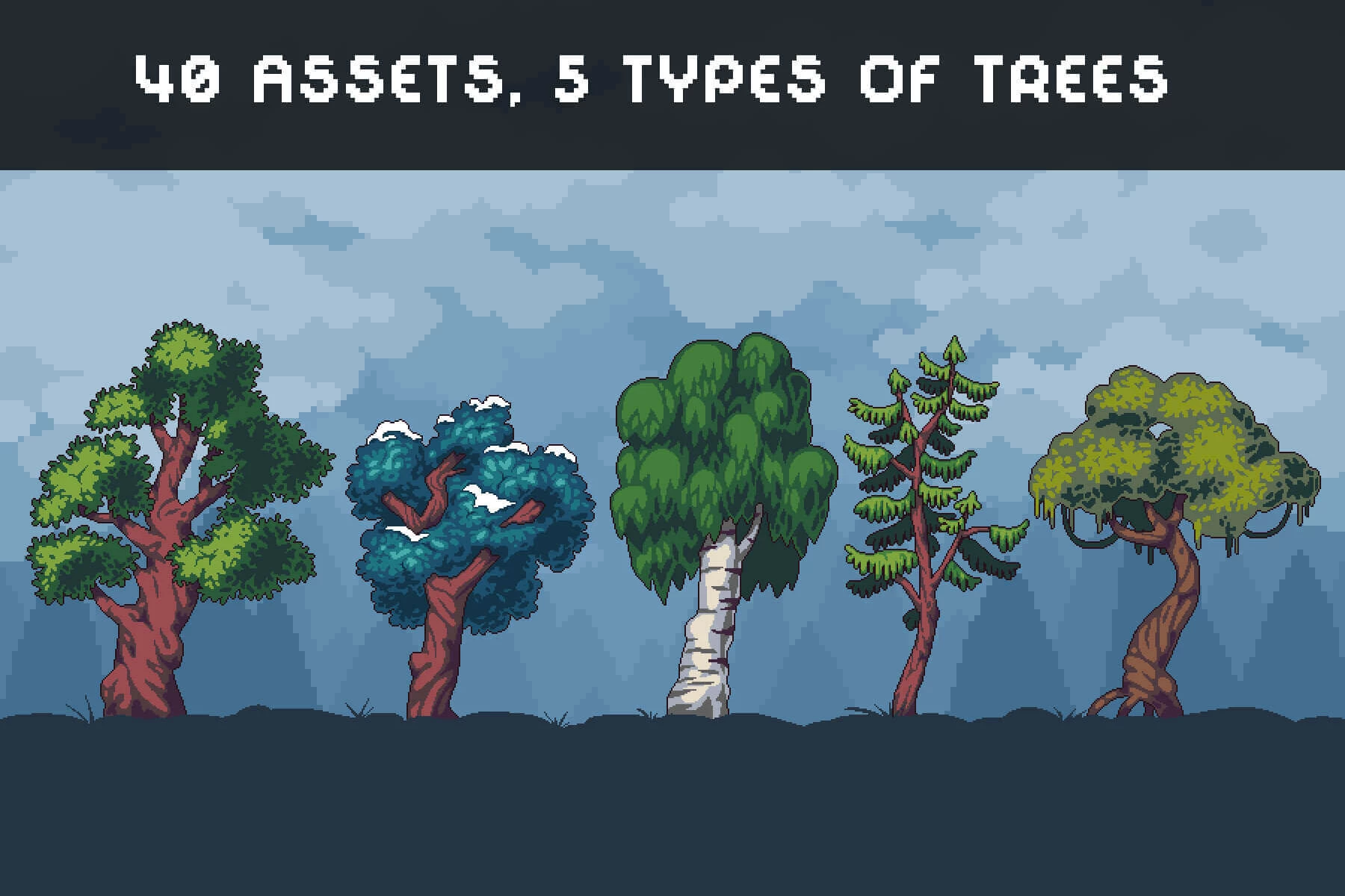 Tree Pixel Art Asset Pack