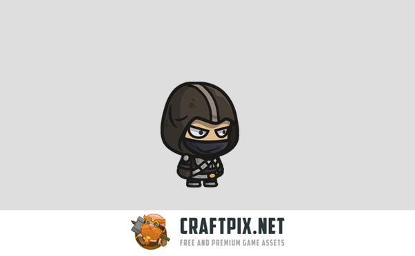 Ninja and Assassin Chibi 2D Game Sprites