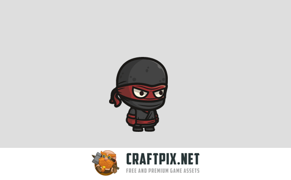 Ninja and Assassin Chibi 2D Game Sprites