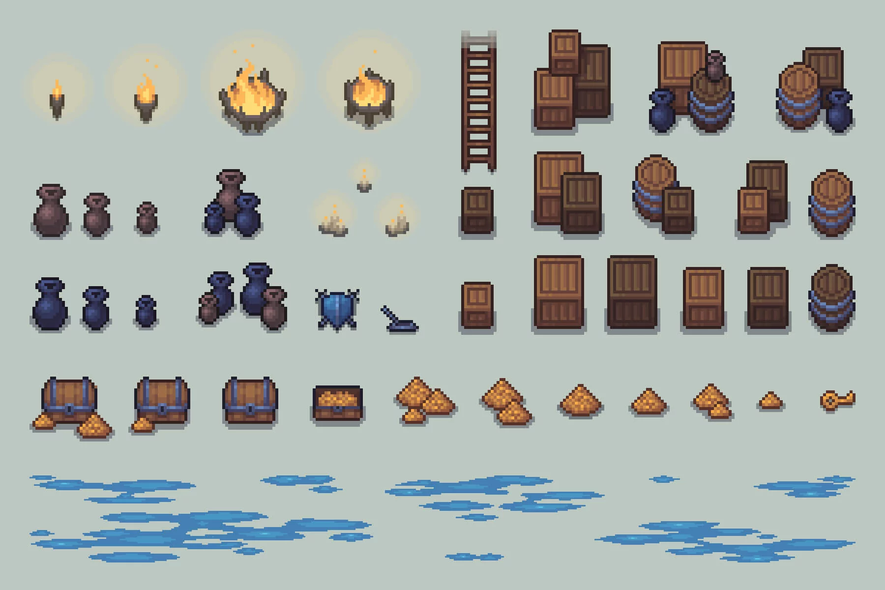 2D Top-Down Pixel Dungeon Asset Pack