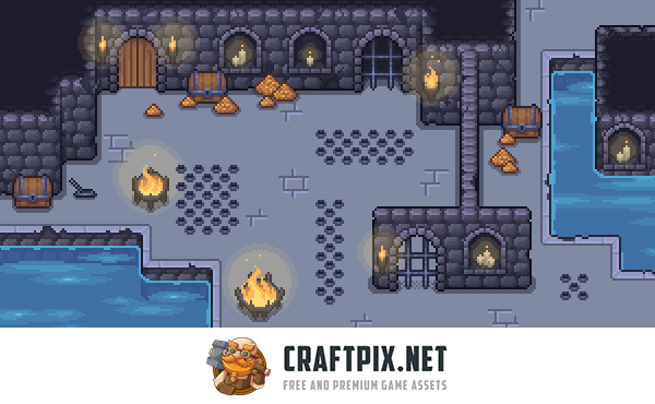 2D Top-Down Pixel Dungeon Asset Pack