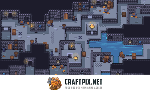 2D Top-Down Pixel Dungeon Asset Pack