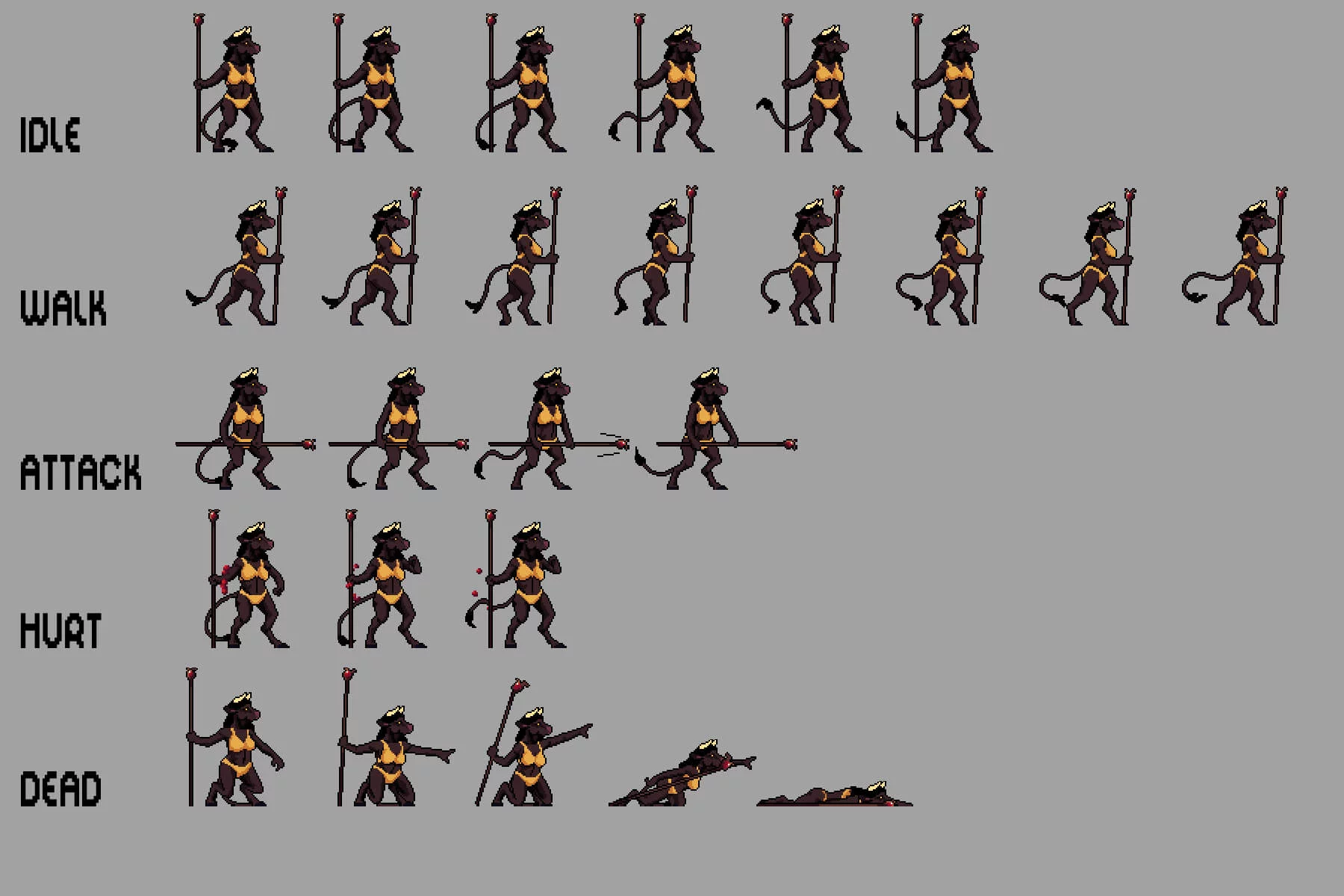 Minotaur Sprite Sheet Pixel Art Pack