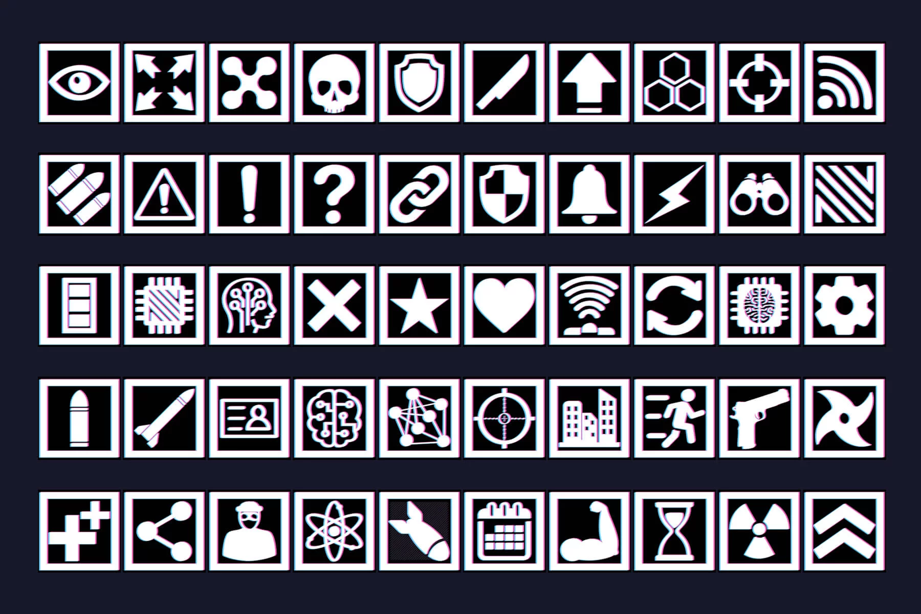 Cyberpunk Game Icons for UI