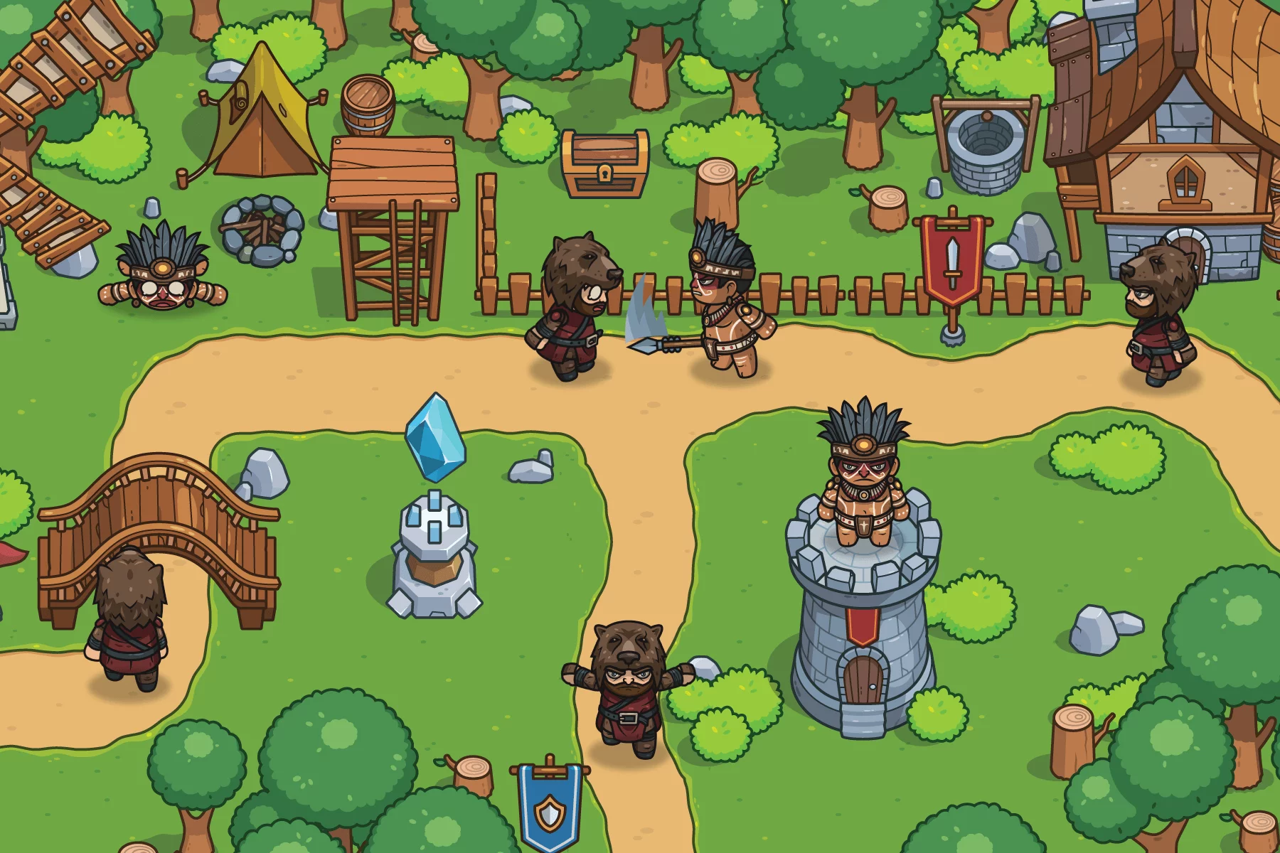 Tribal Warrior Boss Characters Asset Pack