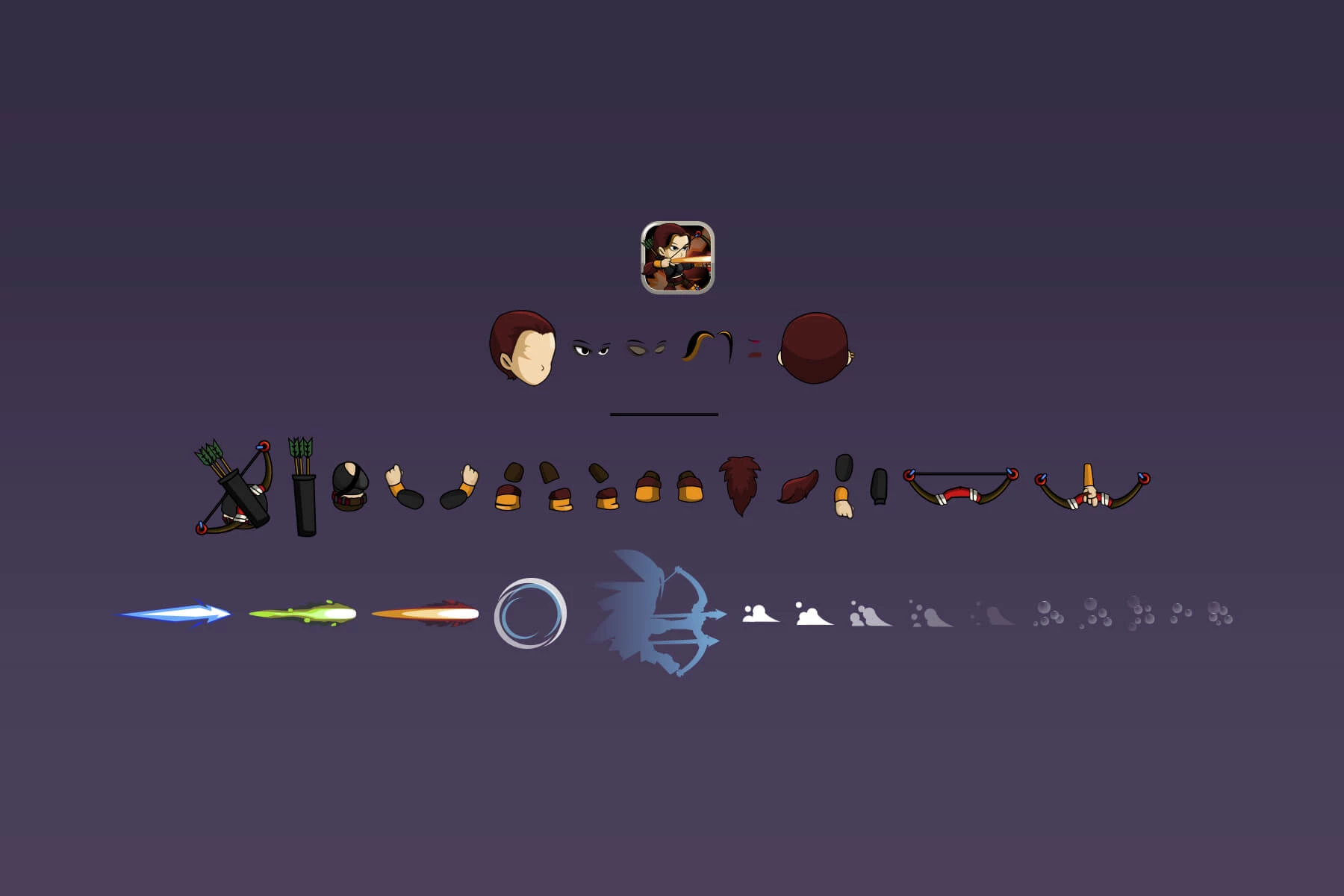 Woman Hero Game Character Sprite