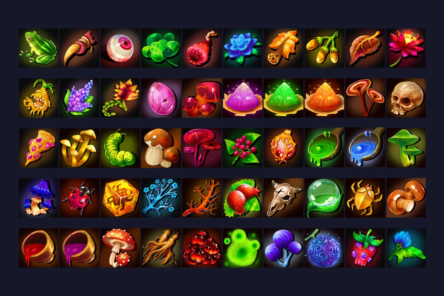 50 Alchemical Ingredient Icons