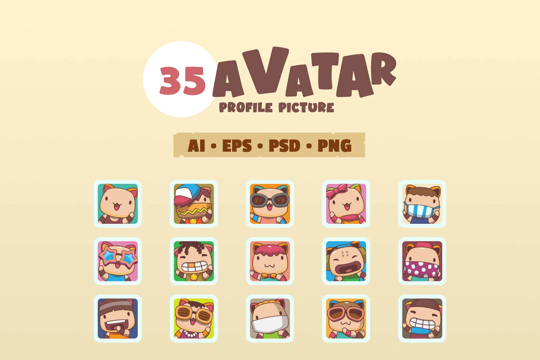 Cute Avatars Game Asset Pack